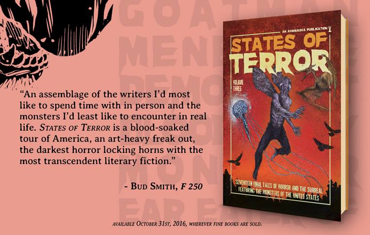 States of Terror Vol.3 - Weekly Blurb Countdown #2: Bud Smith!