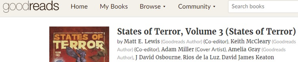 Add States of Terror Vol.3 to your Goodreads List!