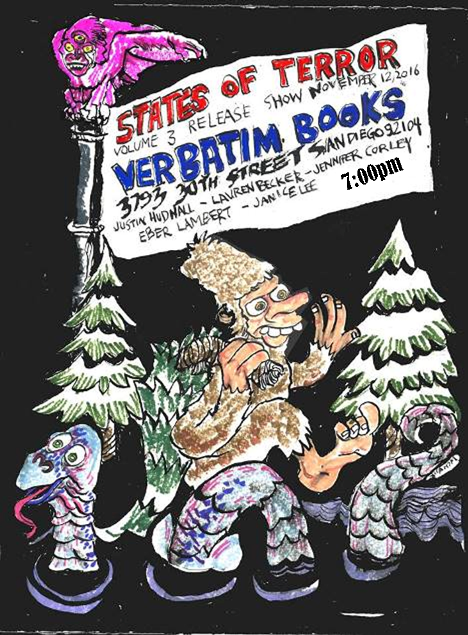 Release Show for SOT3 at Verbatim Books, 11/12/16 - 7pm